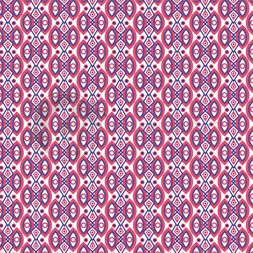 Pattern Geometrique Bleu et rouge